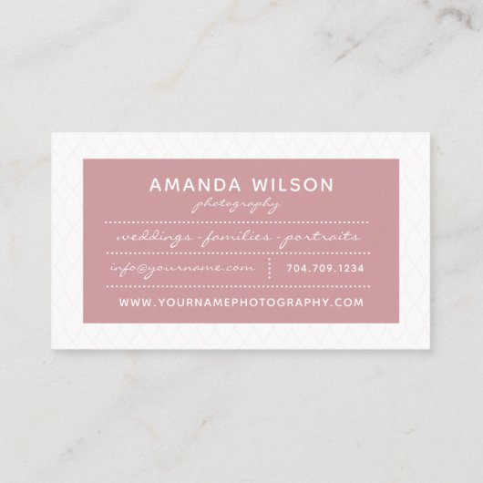 Fotograf-Visitenkarte Visitenkarte (Rückseite)