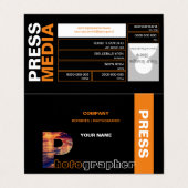 Fotograf Visitenkarten (Außenseite Aufgefaltet)