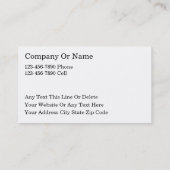 Fotograf-Visitenkarten Visitenkarte (Rückseite)