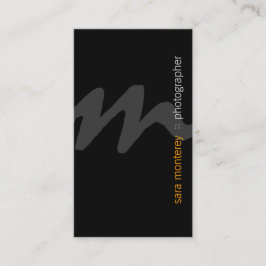 Fotograf Visuell Arts Media Bold Monogram Dark Visitenkarte