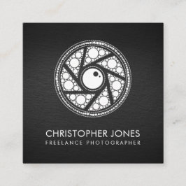 Fotograf von Dot Art Camera Quadratische Visitenkarte