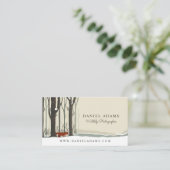 Fotograf von Woodland Winter Forest Fox Wildlife Visitenkarte (Stehend Vorderseite)