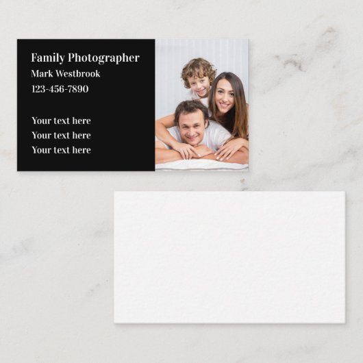 Fotograf-Vorlage-Visitenkarten Visitenkarte (Vorne/Hinten)