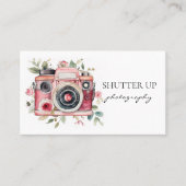 Fotograf Wasserfarbenkameras Visitenkarte (Vorderseite)
