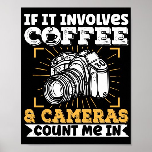 Fotograf, wenn es Kaffee und Poster (Vorne)