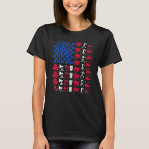 Fotograf Werkzeug Amerikanische Flagge Stolz 4. Ju T-Shirt