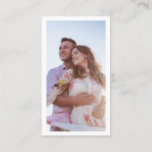 Fotograf White Square Foto Einfach Minimalistisch Visitenkarte (Rückseite)