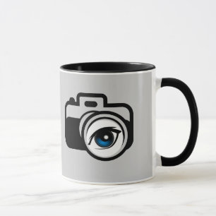Fotografen behalten immer Sachen im Fokus Tasse