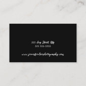 Fotografen Berufliche Visitenkarte (Rückseite)