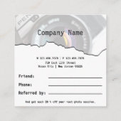 Fotografen einen Freund Quadratische Visitenkarte (Rückseite)