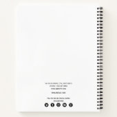 Fotografen Fotos QR Code Social Media Icons Notizblock (Rückseite)