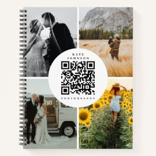 Fotografen Fotos QR Code Social Media Icons Notizblock