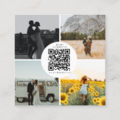 Fotografen Fotos QR Code Social Media Quadratische Visitenkarte (Vorderseite)