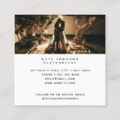 Fotografen Fotos QR Code Social Media Quadratische Visitenkarte (Rückseite)