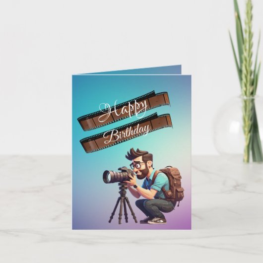 Fotografen-Geburtstag Karte (Vorderseite)