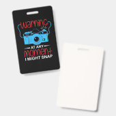 Fotografen können jederzeit schlummern ausweis (Vorder- & Rückseite)