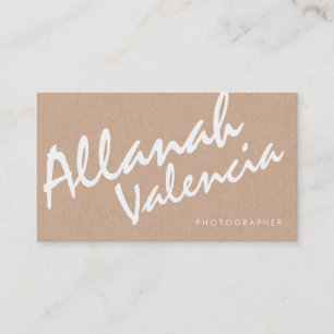 Fotografen Name Typografy Business Cards Visitenkarte