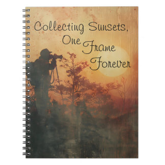 Fotografen-Sonnenuntergangsjournal Notizblock