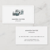 Fotografenkamera Moderne Minimalistische Professio Visitenkarte (Vorne/Hinten)