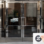 Fotografenkamera Moderne Minimalistische Wasserfar Fensteraufkleber (Büro Tür)