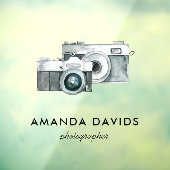 Fotografenkamera Moderne Minimalistische Wasserfar Fensteraufkleber (Blatt 3)