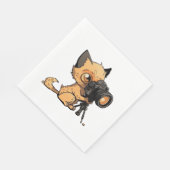 Fotografenkatze Serviette (Ecke)