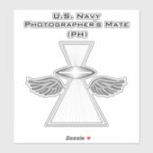 Fotografenmatte (PH) mit Flügelaufkleber Aufkleber (Blatt)