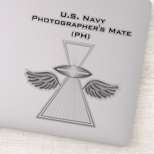 Fotografenmatte (PH) mit Flügelaufkleber Aufkleber (Detail)