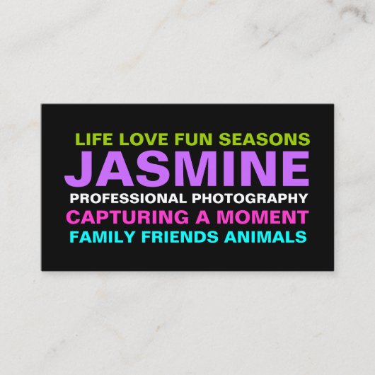 Fotografie 311 visitenkarte (Vorderseite)