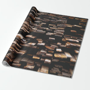 Fotografie aus braunem Holz Geschenkpapier