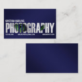 Fotografie-Ausschnitt - Blau Visitenkarte (Vorne/Hinten)