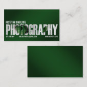 Fotografie-Ausschnitt - Grün Visitenkarte (Vorne/Hinten)