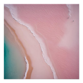 Fotografie Beach Ästhetik Sunset Neutral Pink Poster