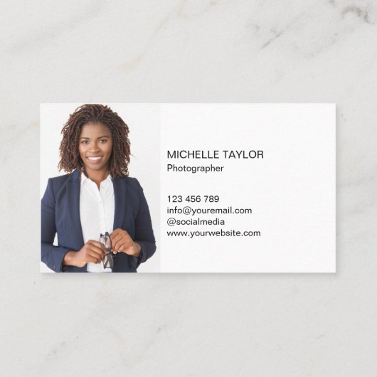 Fotografie-Beruflich-Fotograf-Kamera Visitenkarte (Rückseite)