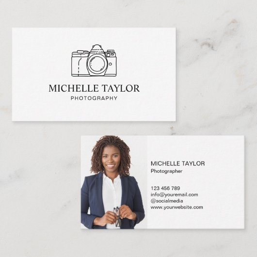 Fotografie-Beruflich-Fotograf-Kamera Visitenkarte (Vorne/Hinten)