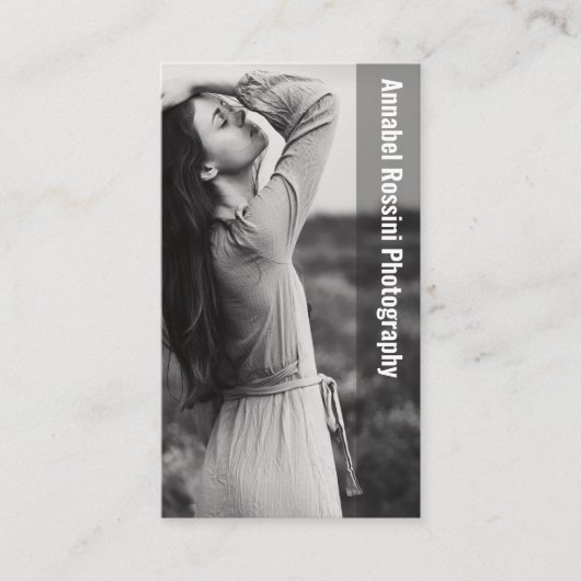 Fotografie Beruflich Modernes Minimales Foto Visitenkarte (Vorderseite)