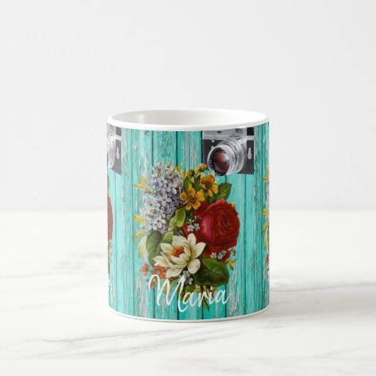 Fotografie Blumengrün-Tasse Kaffeetasse (Mittel)