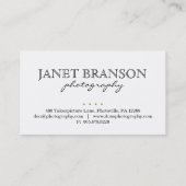 Fotografie Business Card Rock Stone Visitenkarte (Rückseite)