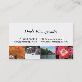 Fotografie Business Card Weiß 4 Jahreszeiten Visitenkarte