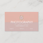 Fotografie Business Pink Blush Colorblock Visitenkarte (Vorderseite)