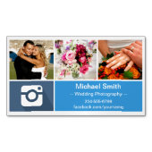 Fotografie-Collage - kreativer moderner Metrostil Magnetische Visitenkarte (Vorderseite)