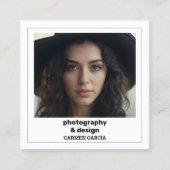 Fotografie Custom QR Quadratische Visitenkarte (Vorderseite)