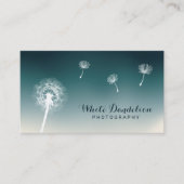 Fotografie Dandelion Blasst Aquamarin Fotograf Visitenkarte (Vorderseite)