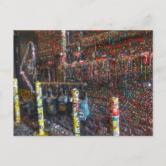 Fotografie der berüchtigten Mauer von Seattle Postkarte (Vorderseite)