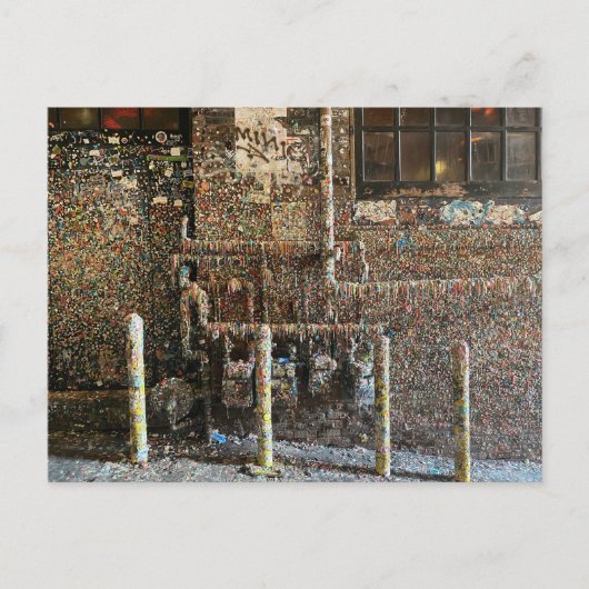 Fotografie der berüchtigten Mauer von Seattle Postkarte (Vorderseite)