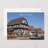 Fotografie der halben Holzhäuser Elsass Frankreich Postkarte (Vorne/Hinten)