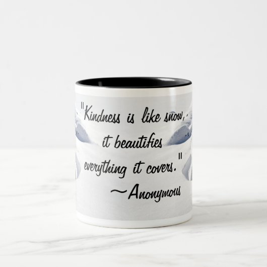 Fotografie der Inspirationsfreundlichkeits-Schnees Zweifarbige Tasse (Mittel)