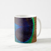 Fotografie der Pfauenfeder Kaffeetasse (VorderseiteRechts)
