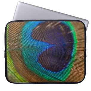 Fotografie der Pfauenfeder Laptopschutzhülle