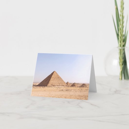 Fotografie der Pyramiden von Giza Dankeskarte (Vorderseite)